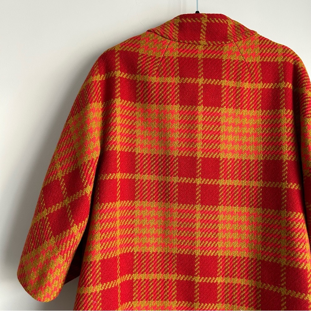 Dan Millstein Vintage 50s 60s Mod Plaid Swing Coat Womens S - Picture 9 of 14